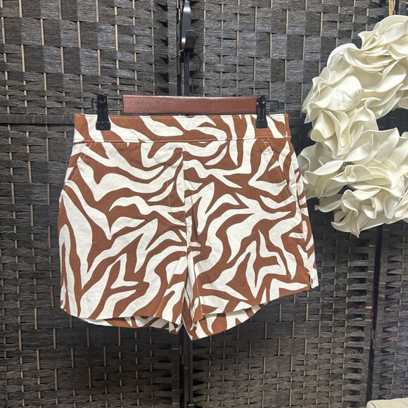 Spanx High Waisted Zebra Print Shorts Size Small - Picture 2 of 7